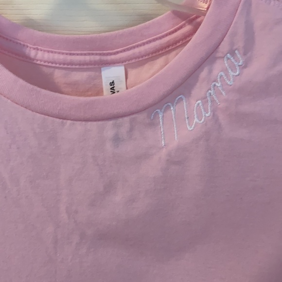 Tops - short  sleeve pink “mama” tee size small